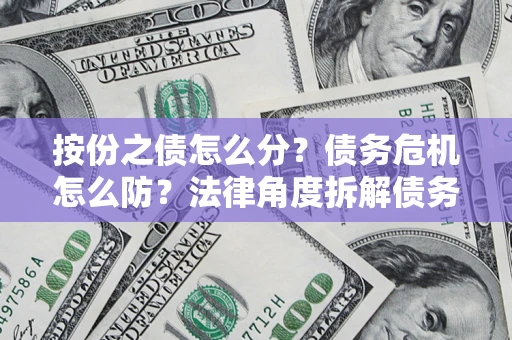 济南按份之债怎么分？债务危机怎么防？法律角度拆解债务分配与风险自保指南