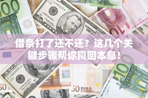 济南借条打了还不还？这几个关键步骤帮你赢回本息！