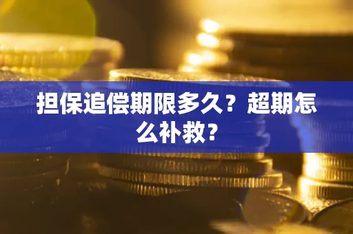 济南担保追偿期限多久？超期怎么补救？
